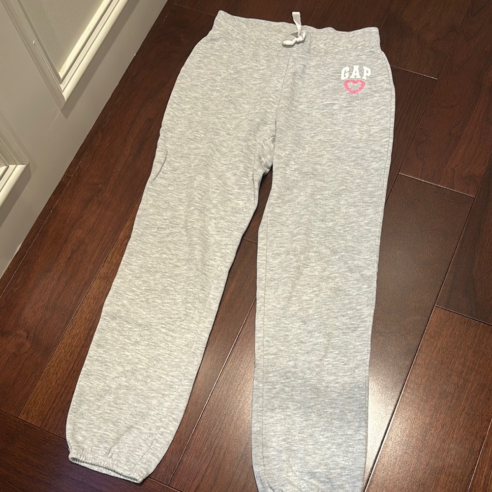GAP Gray Joggers with Elastic Cuffs and Drawstring Waist